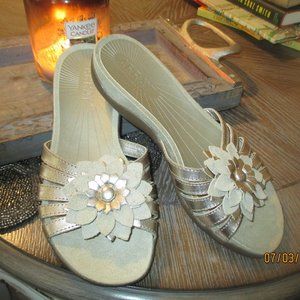 Array Gold Floral Sandals